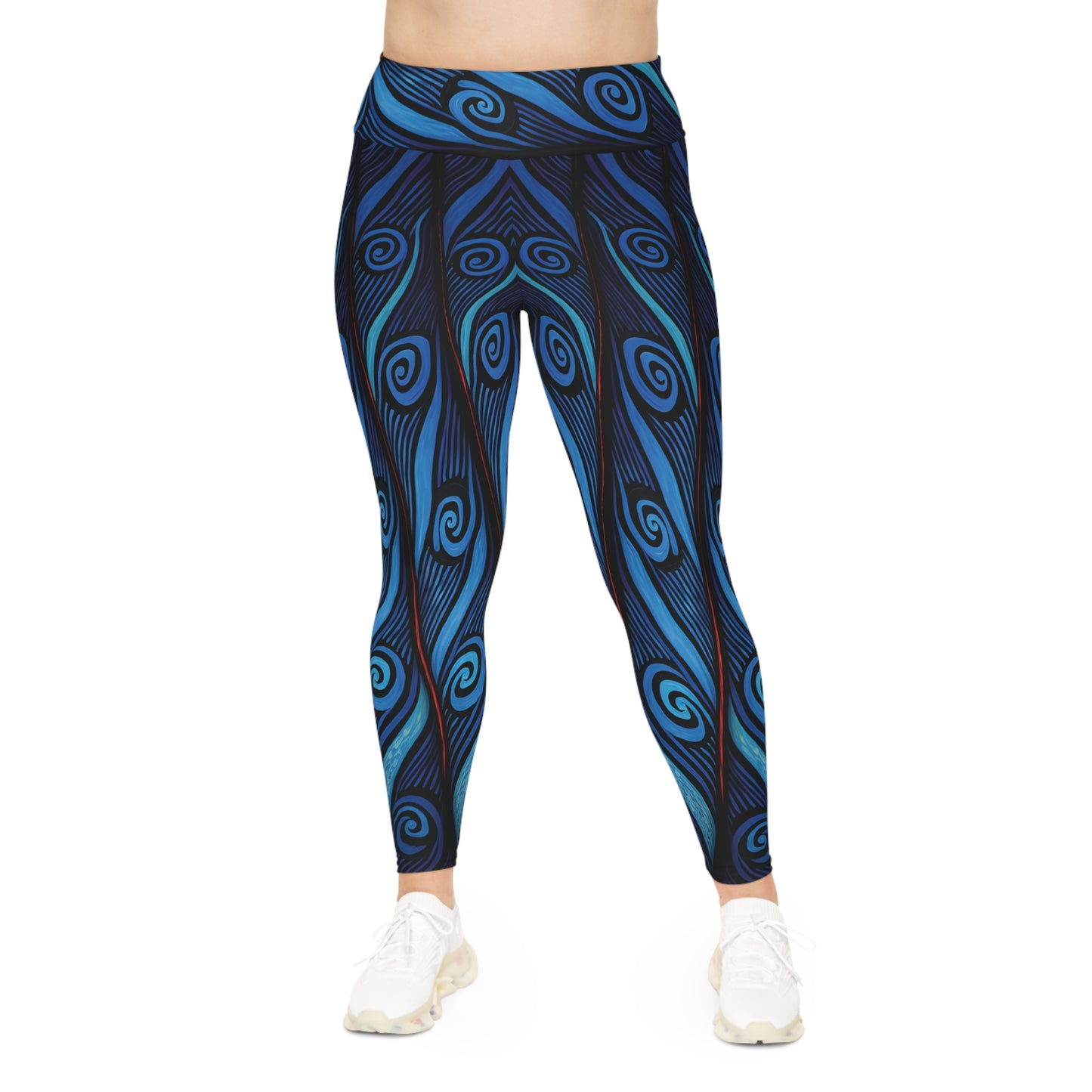 Leggings - Solwara Curls South Pacific Ocean Patterns