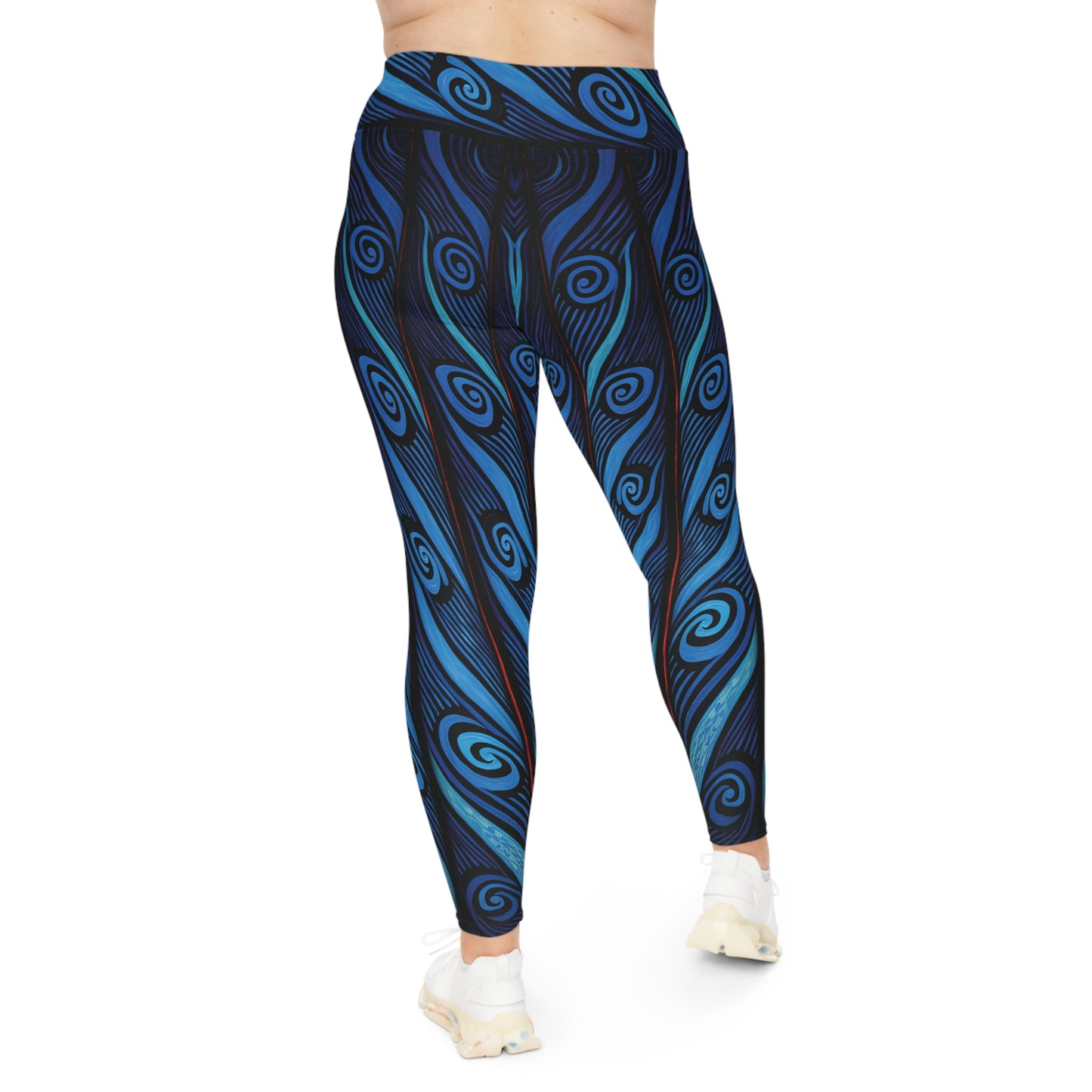 Leggings - Solwara Curls South Pacific Ocean Patterns