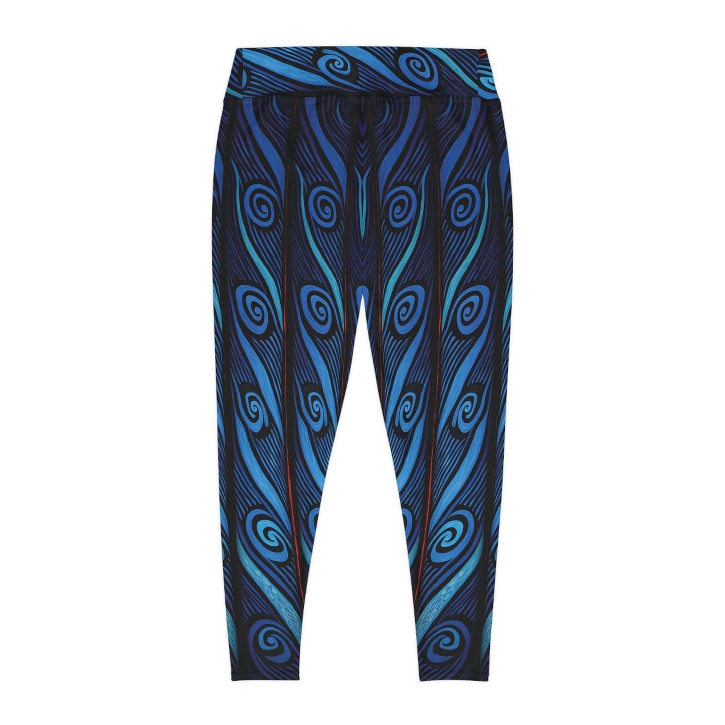 Leggings - Solwara Curls South Pacific Ocean Patterns
