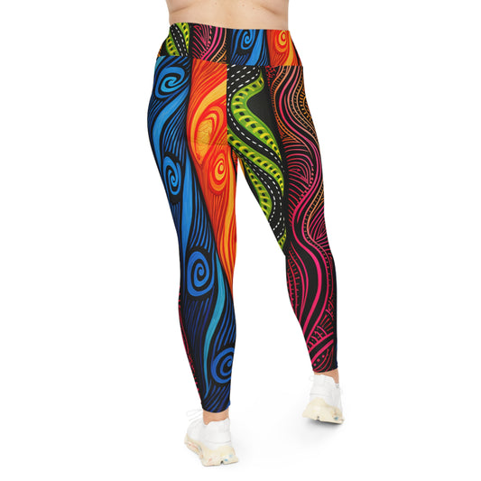 Leggings - Sun and Ocean Inspired Papua New Guinea Islander Design