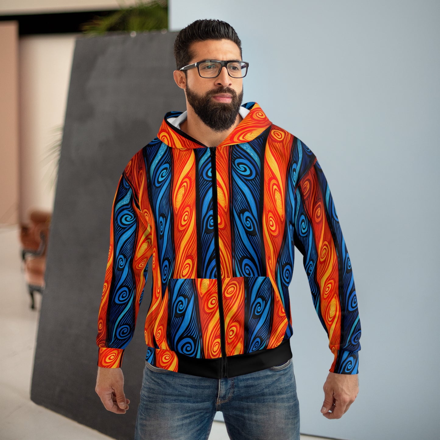 Bilum Inspired Zip Hoodie